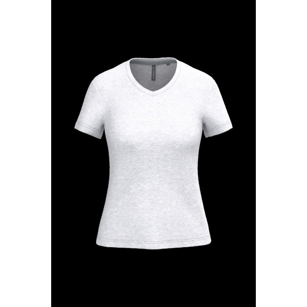 T-shirt col V manches courtes femme en coton de qualité - BCM Goodies