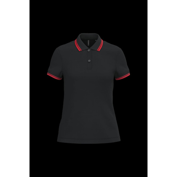 Polo Femme Manches Courtes à Rayures - Polo en Coton Peigné - BCM Goodies