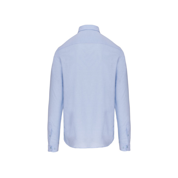 Chemise Oxford lavée manches longues en coton pour homme - BCM Goodies