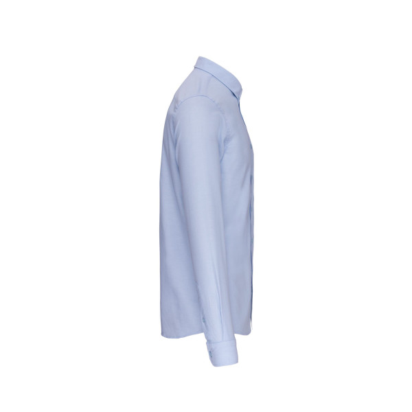 Chemise Oxford lavée manches longues en coton pour homme - BCM Goodies