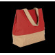 Sac shopping en toiles de coton et jute avec poche zippée et soufflet - BCM Goodies