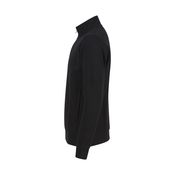 Sweat-shirt col zippé unisexe personnalisable en coton régénéré et polyester recyclé - BCM Goodies