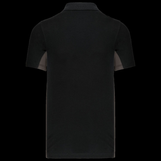 Polo piqué manches courtes bicolore pour homme - BCM Goodies