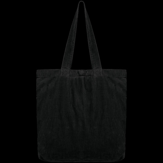 Sac écoresponsable en velours côtelé en coton biologique - 25L avec bouton pression magnétique - Poche intérieure zippée en méta