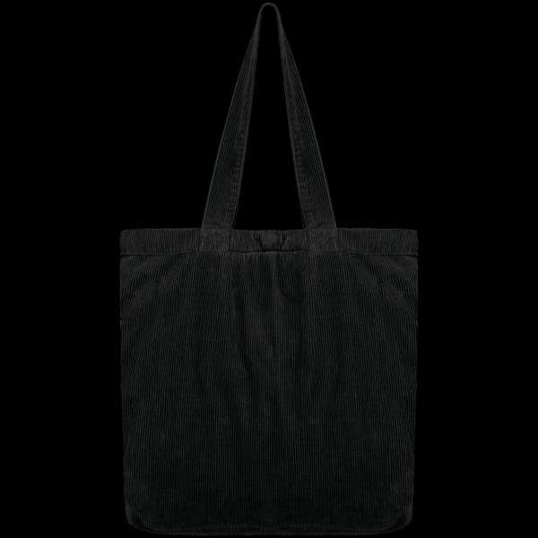 Sac écoresponsable en velours côtelé en coton biologique - 25L avec bouton pression magnétique - Poche intérieure zippée en méta
