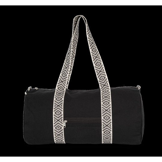 Sac polochon écoresponsable en coton recyclé - Black Night / Ecume - BCM Goodies