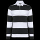 Polo rugby rayé manches longues unisexe en coton peigné - BCM Goodies