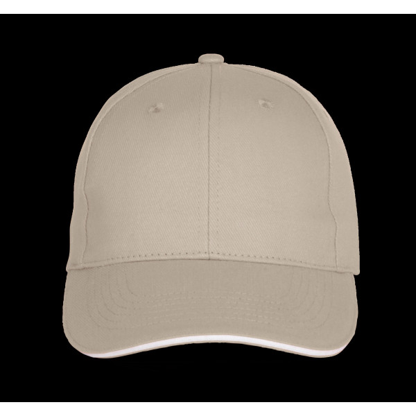 Casquette Baseball avec Sandwich - 6 Panneaux en Coton Brossé Épais - Accessoire Publicitaire Durable et Confortable