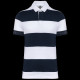 Polo rugby rayé à manches courtes unisexe en coton peigné - BCM Goodies