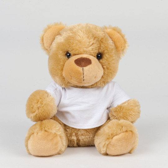 Ours en peluche avec t-shirt personnalisable - BCM Goodies - 100% polyester - Norme EN71 - Idéal pour entreprises