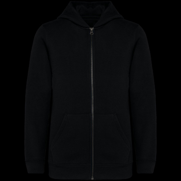 Sweat-shirt écoresponsable zippé à capuche enfant en coton biologique et polyester recyclé - BCM Goodies