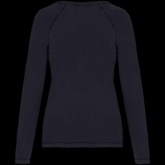 T-shirt écoresponsable raglan manches longues pour femme en coton biologique - BCM Goodies