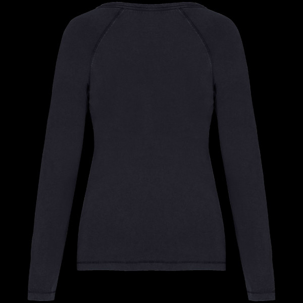 T-shirt écoresponsable raglan manches longues pour femme en coton biologique - BCM Goodies