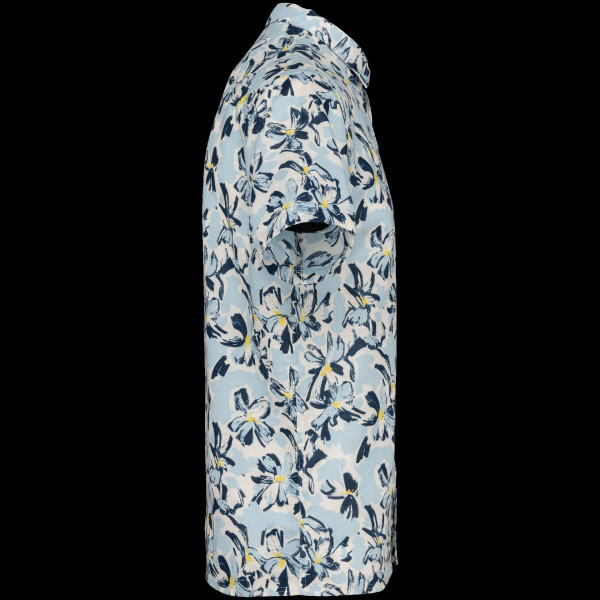 Chemise écoresponsable homme lin coton bio imprimé végétal - BCM Goodies