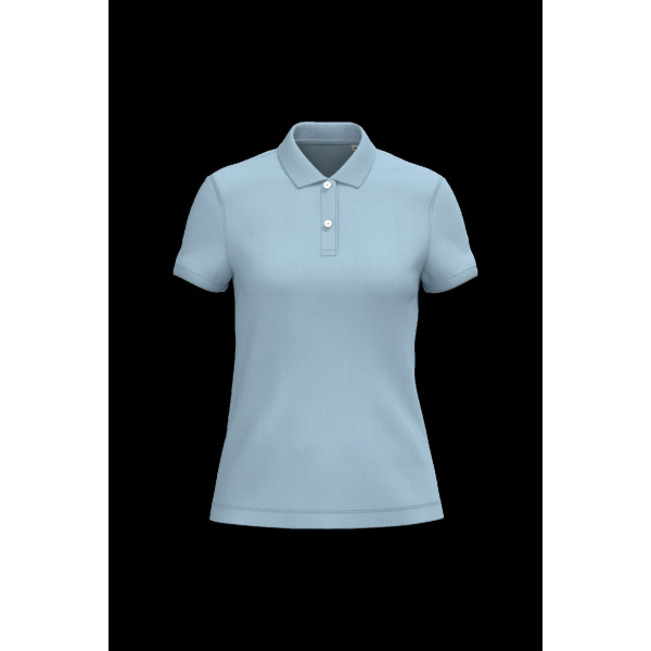 Polo écoresponsable maille piquée pour femme en coton biologique - BCM Goodies