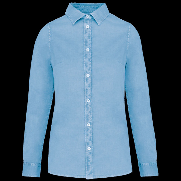 Chemise écoresponsable délavée pour femme en coton biologique - BCM Goodies