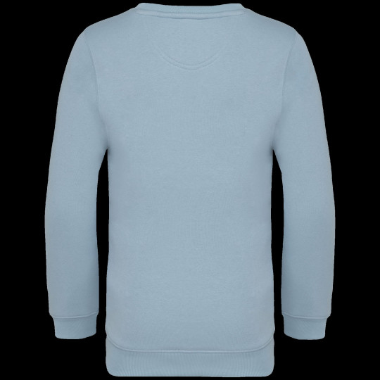 Sweat-shirt écoresponsable à col rond pour enfant - 85% coton biologique, 15% polyester recyclé post-consommation - Qualité supé