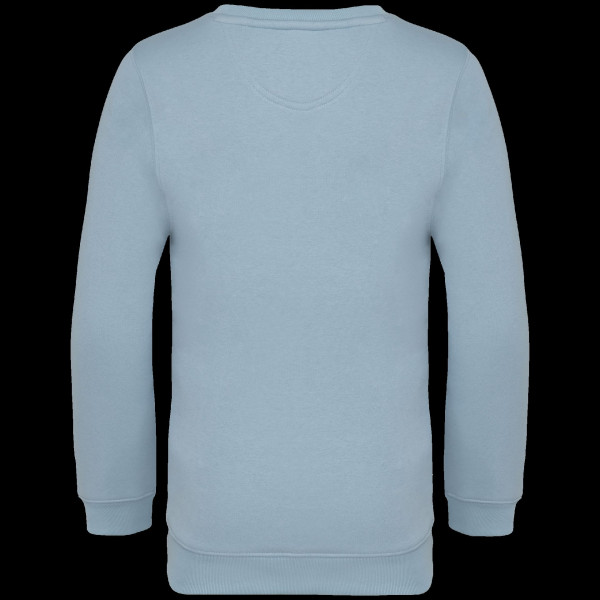 Sweat-shirt écoresponsable à col rond pour enfant - 85% coton biologique, 15% polyester recyclé post-consommation - Qualité supé