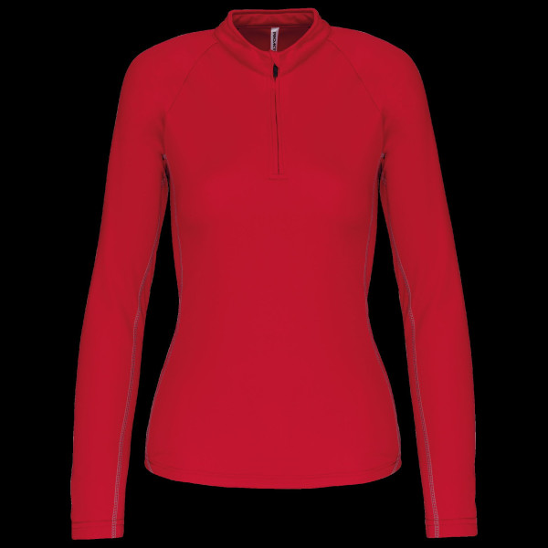 Haut de sport manches longues ¼ zip pour femme - Résistant et confortable - BCM Goodies