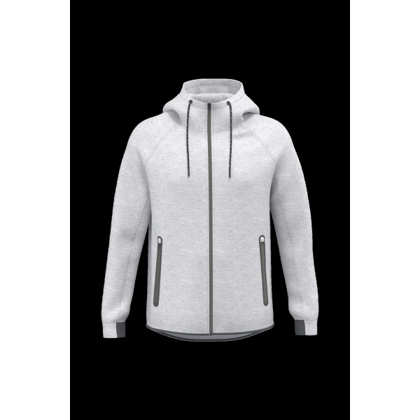 Veste à capuche performance en polyester et élasthanne pour activités sportives et loisirs en extérieur. Personnalisable pour ca