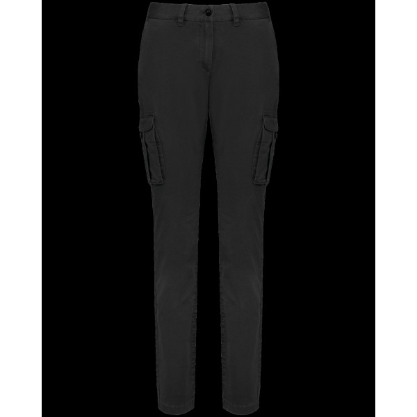 Pantalon cargo écoresponsable délavé pour femme - 97% coton biologique - BCM Goodies