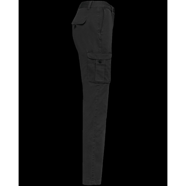 Pantalon cargo écoresponsable délavé pour femme - 97% coton biologique - BCM Goodies