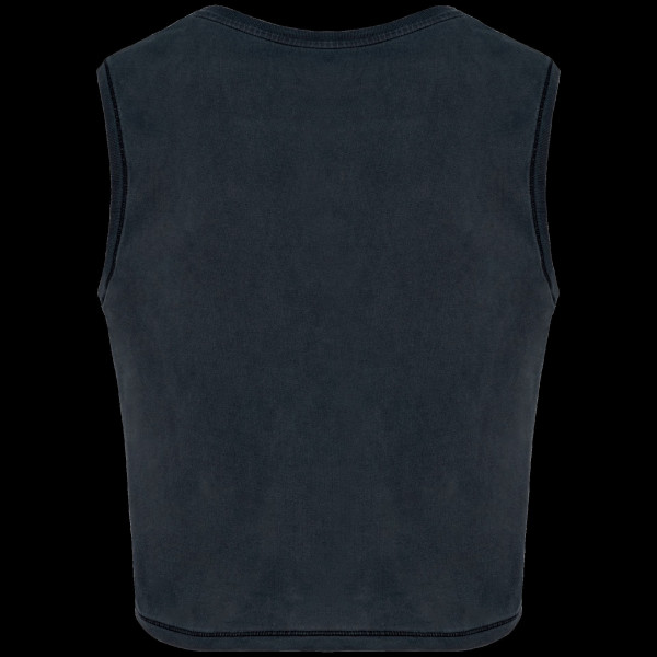 T-shirt écoresponsable crop sans manche pour femme en coton biologique - BCM Goodies