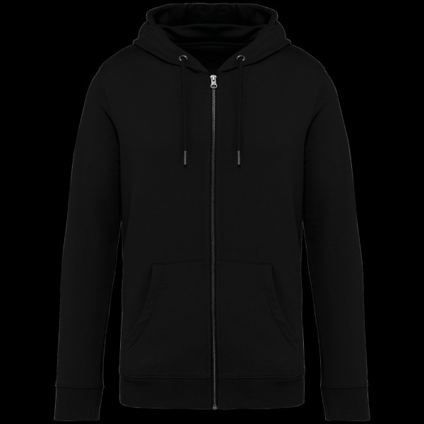 Sweat-shirt écoresponsable zippé à capuche unisexe en coton biologique et polyester recyclé - BCM Goodies