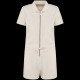 Combinaison short écoresponsable en éponge pour femme - Vêtement durable en coton biologique et polyester recyclé