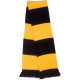 Écharpe bicolore Team en acrylique tricot - Accessoire hiver tendance et confortable