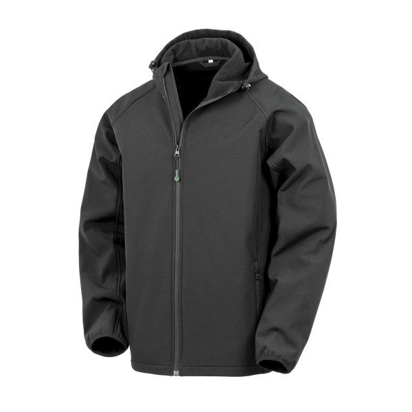 Veste softshell recyclée 3 couches à capuche pour homme - Matériaux durables et respectueux de l'environnement