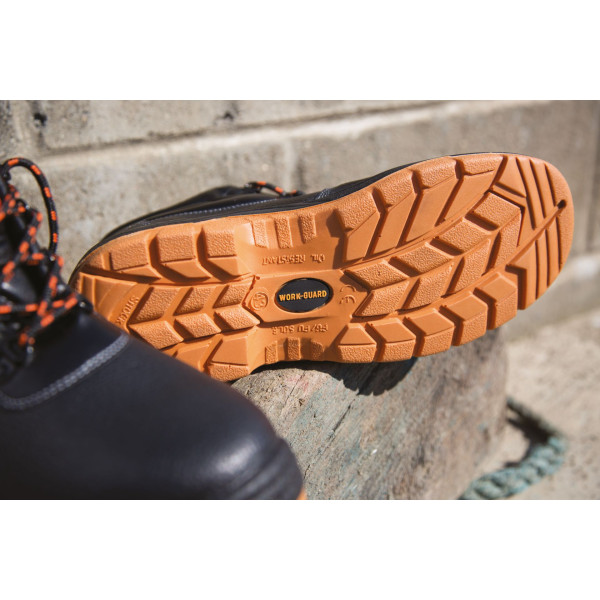 Chaussures de sécurité montantes en cuir noir - BCM Goodies