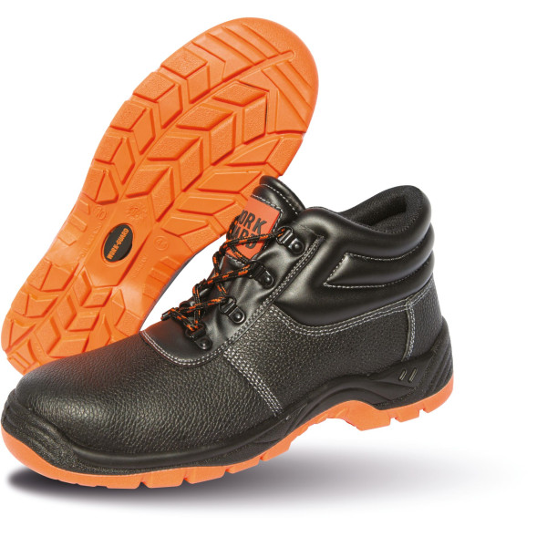 Chaussures de sécurité montantes en cuir noir - BCM Goodies