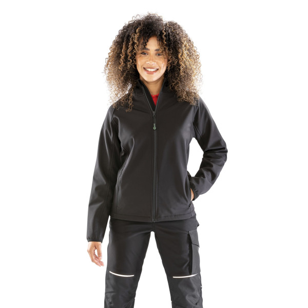 Veste softshell recyclée 3 couches à capuche pour femme - BCM Goodies