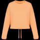 Sweat-shirt écoresponsable à col rond oversize crop femme - BCM Goodies