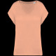 T-shirt écoresponsable loose à col V femme en coton biologique - BCM Goodies