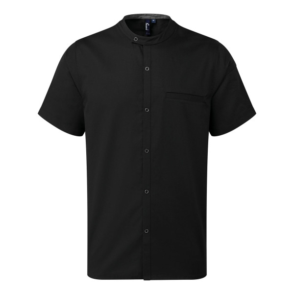 Veste Chef Cuisinier Manches Courtes en Polyester Recyclé et Coton - Personnalisable | BCM Goodies