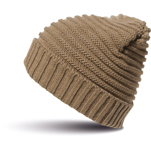 Bonnet tressé personnalisable en polyacrylique et polaire - BCM Goodies