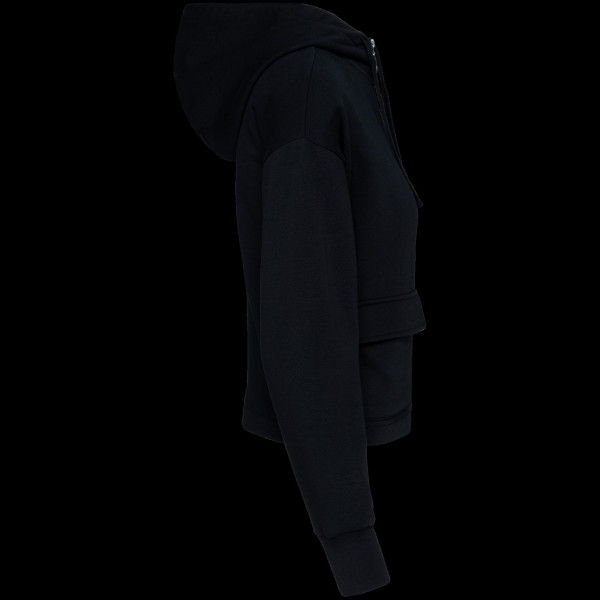 Sweat-shirt écoresponsable zippé à capuche French Terry pour femme - BCM Goodies