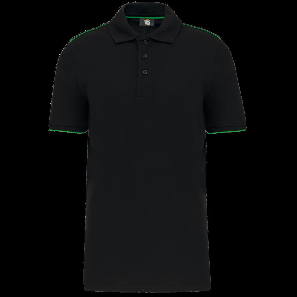Polo Day To Day contrasté manches courtes pour homme - Personnalisable de qualité