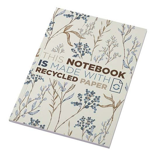 Cahier Novella Austen recyclé A5 à couverture souple - Papeterie polyvalente personnalisable - BCM Goodies