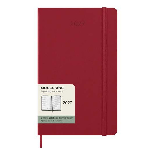 Agenda hebdomadaire 12 mois Moleskine à couverture rigide personnalisable | BCM Goodies