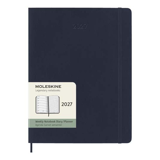 Agenda XL 12 mois Moleskine à couverture souple pour 2026 - Planification hebdomadaire, pages annuelles et mensuelles, idéal pou