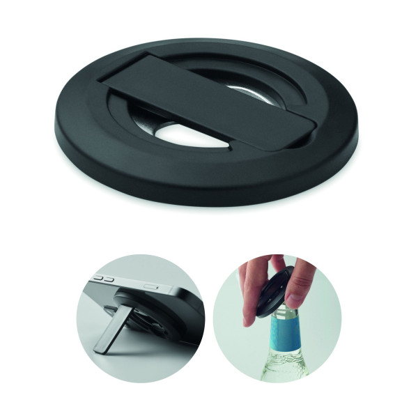 Porte-téléphone magnétique avec décapsuleur personnalisable - Accessoire polyvalent pour professionnels
