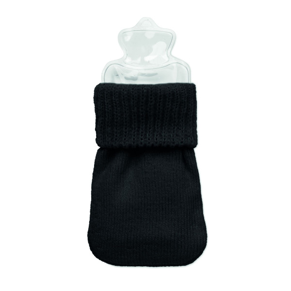 Chaufferette en polyester tricoté avec coussin chauffant instantané - Objet publicitaire personnalisable pour entreprises B2B