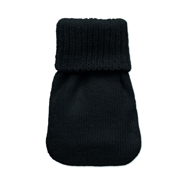 Chaufferette en polyester tricoté avec coussin chauffant instantané - Objet publicitaire personnalisable pour entreprises B2B