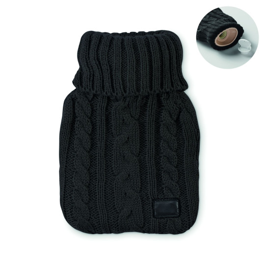 Bouillotte avec housse en acrylique tricotée TOASTY - Accessoire de bien-être personnalisable