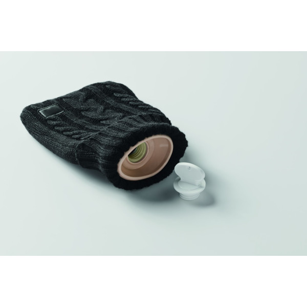 Bouillotte avec housse en acrylique tricotée TOASTY - Accessoire de bien-être personnalisable