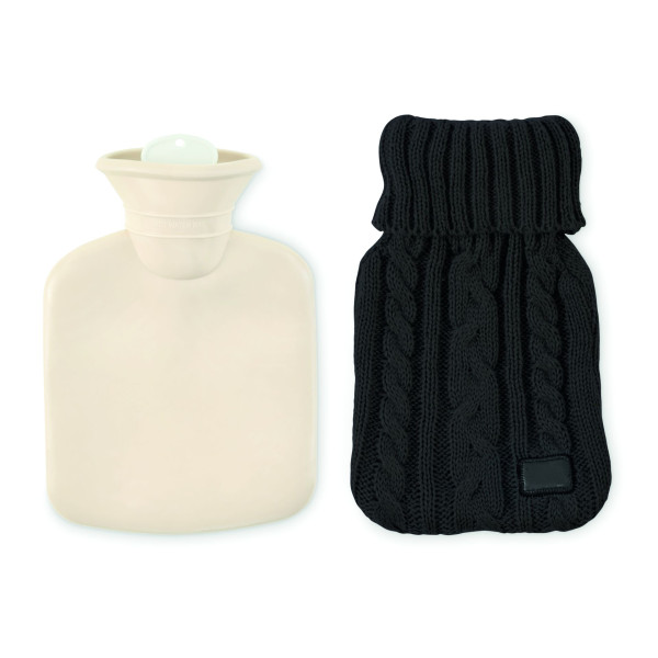 Bouillotte avec housse en acrylique tricotée TOASTY - Accessoire de bien-être personnalisable