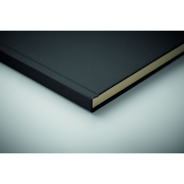 Carnet A5 avec couverture rigide et 160 pages lignées en PLA canne à sucre - BCM Goodies
